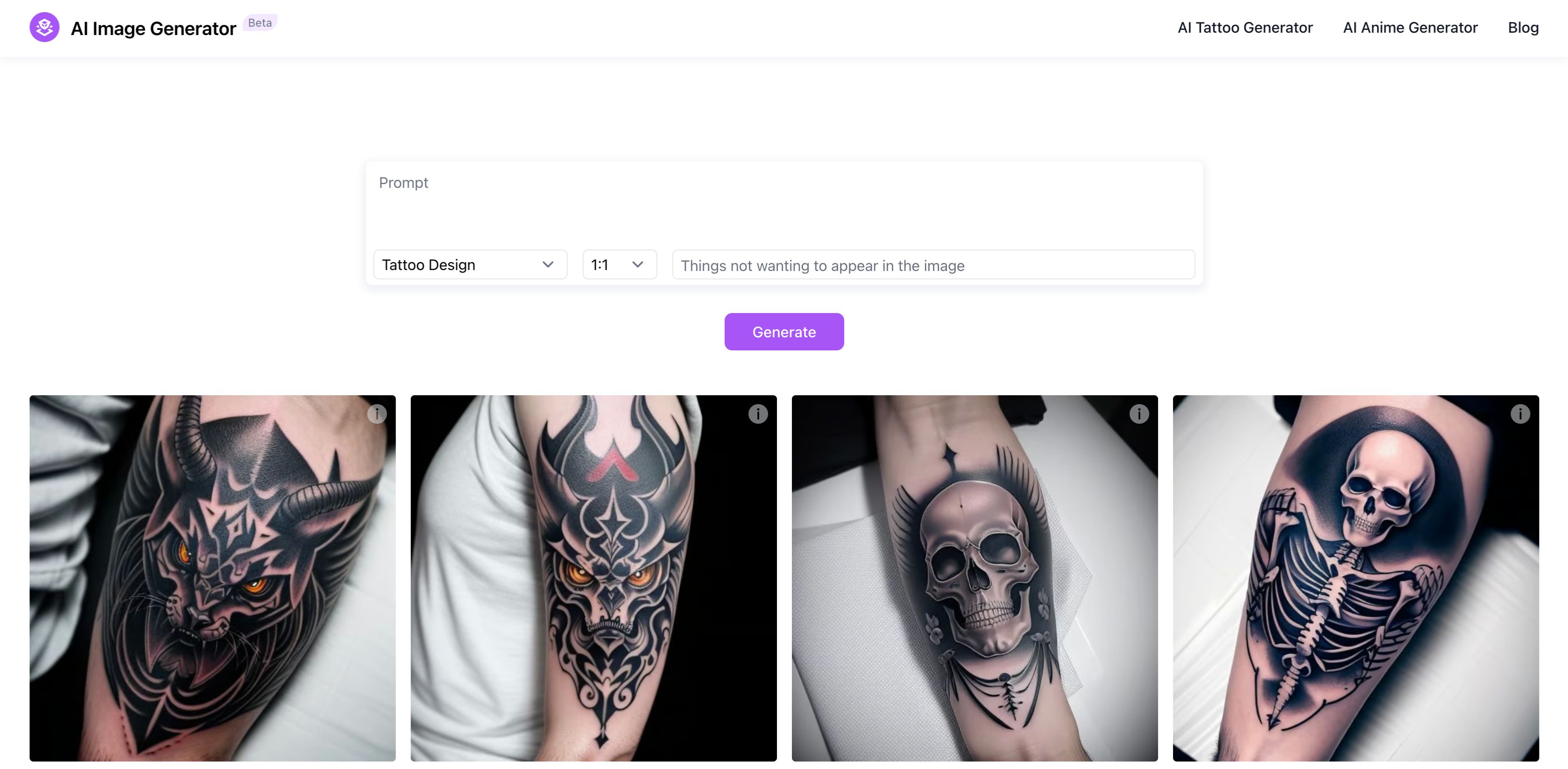 Tattoo Generation: Step One