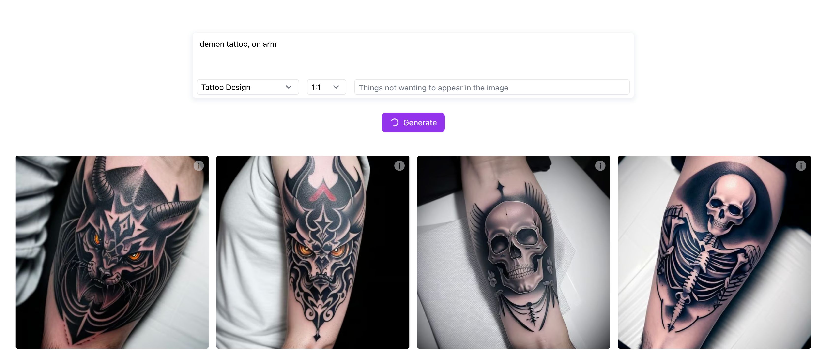 Tattoo Generation: Step Two