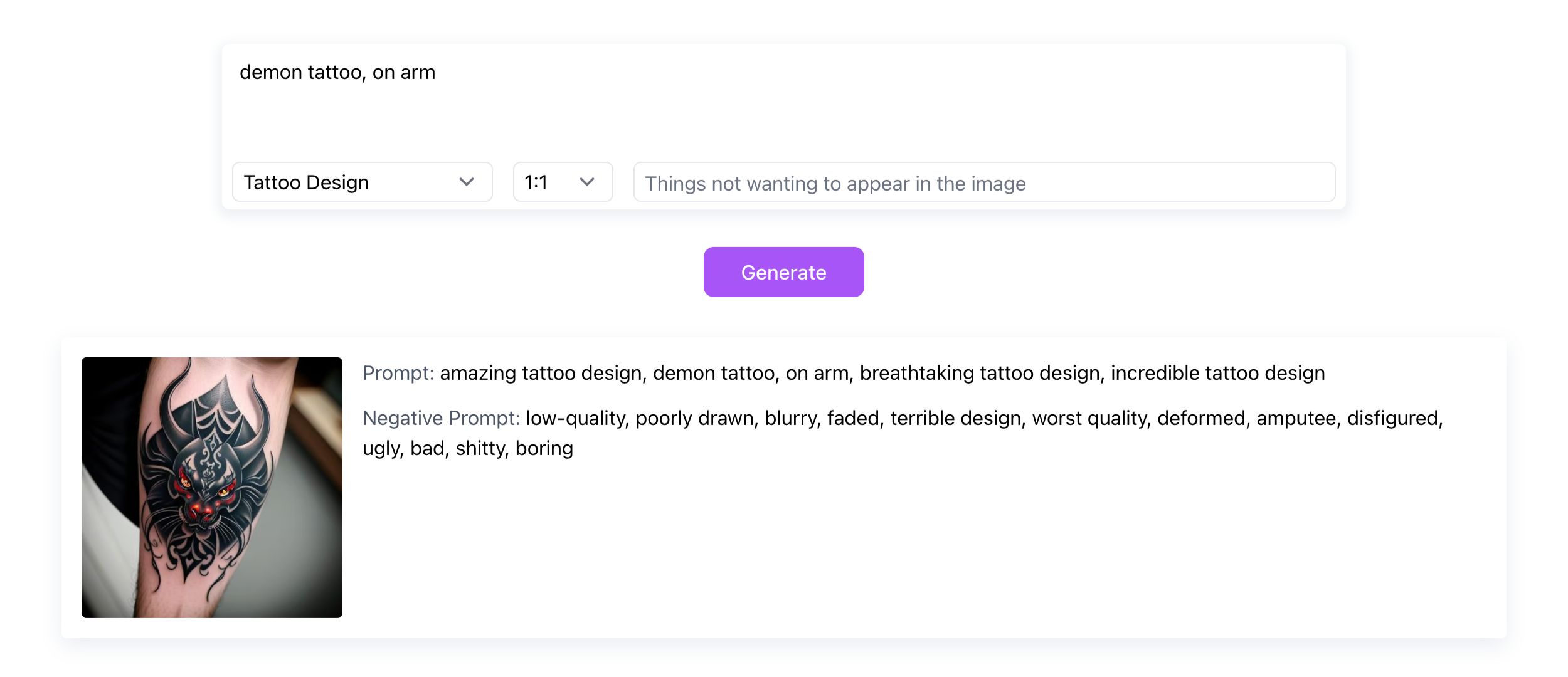 Tattoo Generation: Step Three